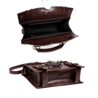 Steampunk Leather Crossbody Bag - Thumbnail 3