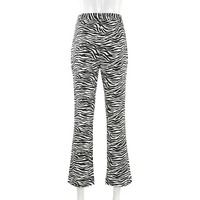 Cute Zebra Animal Print Elegant Pant High Waisted Trouser Bottoms T E-Girl Kawaii Korean Japanese Harajuku Chinese Retro Streetwear Aesthetic - Thumbnail 4