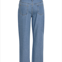 Cute Flower Daisy Denim Chic High Waisted Vintage Jean Pants Trouser E-Girl Kawaii Korean Japanese Harajuku Chinese Retro Streetwear Aesthetic - Thumbnail 6