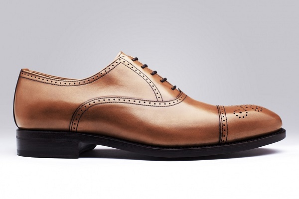 Oxford Tan Color Brogue Cap Toe Lace Up 