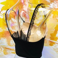 Cute Cat Graphic Vintage Lace Spaghetti Strap Crop Top Shirt Tee T-shirt E-Girl Kawaii Korean Japanese Harajuku Chinese Retro Streetwear Aesthetic - Thumbnail 2