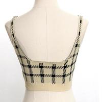 Cute 2 Pcs Gingham Plaid Sweater Knit Button Up Crop Top Shirt Tee T-shirt E-Girl Kawaii Korean Japanese Harajuku Chinese Retro Streetwear Aesthetic - Thumbnail 8