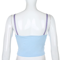 Cute Sexy Mermaid Patchwork Mesh Frill Bow Crop Top Shirt Tee T-shirt E-Girl Kawaii Korean Japanese Harajuku Chinese Retro Streetwear Aesthetic - Thumbnail 3