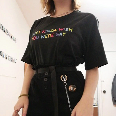 Free shipping-"i just kinda wish you were gay" tee - Thumbnail 3