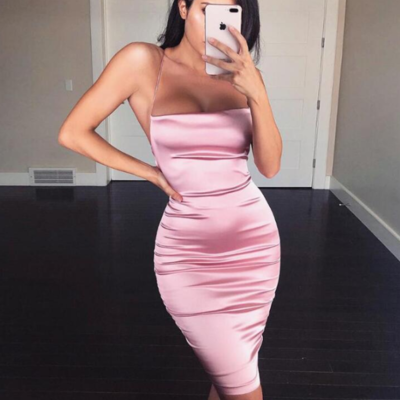 Women sexy sleeveless bandage strap dress - Thumbnail 3