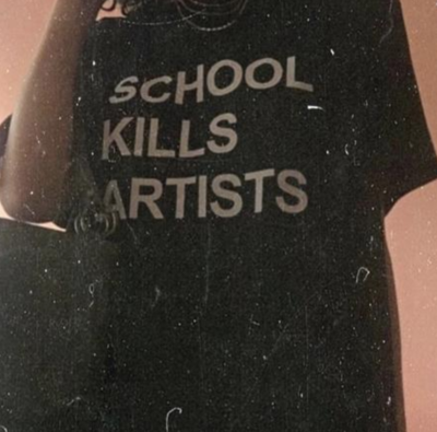 Free Shipping-"SCHOOL KILLS ARTISTS" TEE
