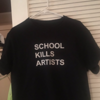 Free Shipping-"SCHOOL KILLS ARTISTS" TEE - Thumbnail 1