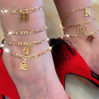 A-Z LETTER ANKLET BRACELET - Thumbnail 4