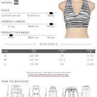 Cute Sexy Zebra Animal Print Sleeveless Halter Crop Top Shirt Tee T-shirt E-Girl Kawaii Korean Japanese Harajuku Chinese Retro Streetwear Aesthetic - Thumbnail 1