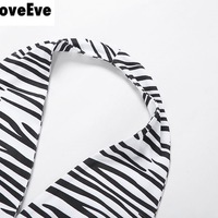 Cute Sexy Zebra Animal Print Sleeveless Halter Crop Top Shirt Tee T-shirt E-Girl Kawaii Korean Japanese Harajuku Chinese Retro Streetwear Aesthetic - Thumbnail 8