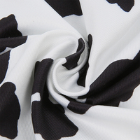 Cute Sexy Cow Print Patchwork Lace Tank Crop Top Shirt Tee T-shirt Club E-Girl Kawaii Korean Japanese Harajuku Chinese Retro Streetwear Aesthetic - Thumbnail 9