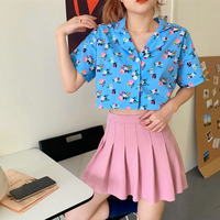 Vintage Floral Flowers Women Blouse Shirt - Thumbnail 1