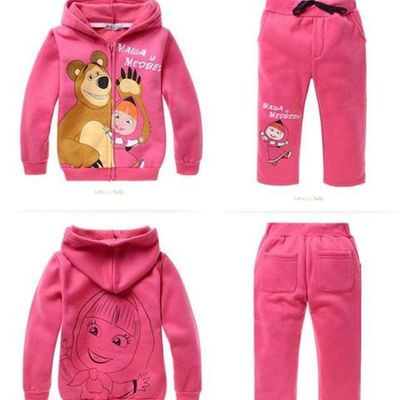 Girls masha i medved sweatsuits. 100% cotton.