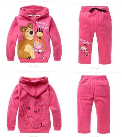Girls masha i medved sweatsuits. 100% cotton.