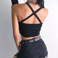 Cute Sexy Dragon Buckle Vest Tube Crop Top Cami Tank Shirt Tee T-shirt E-Girl Kawaii Korean Japanese Harajuku Chinese Retro Streetwear Aesthetic - Thumbnail 6