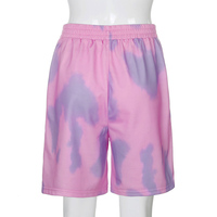 Cute Colorful Tie Dyed Print Casual Sweat Short High Waisted Pants Bottom E-Girl Kawaii Korean Japanese Harajuku Chinese Retro Streetwear Aesthetic - Thumbnail 7
