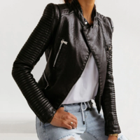 Gothic Punk PU Leather Black Jacket - Thumbnail 5
