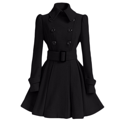 A Line Double Breasted Trench Coats