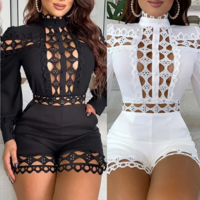 Sexy Women's Printed Fashion Button Casual Jumpsuit - Thumbnail 3