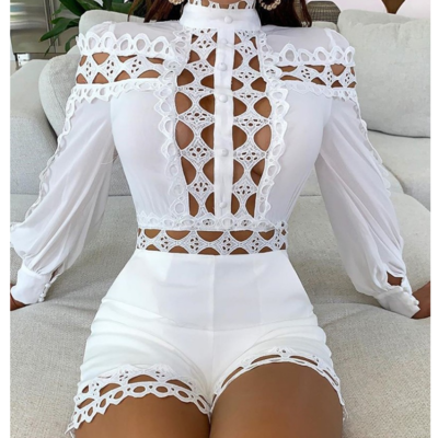 Sexy Women's Printed Fashion Button Casual Jumpsuit