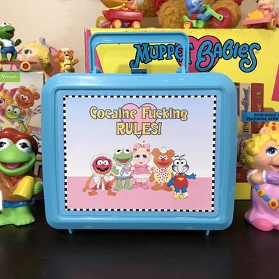 Lil' babies doing lines lunchbox (one-of-a-kind)