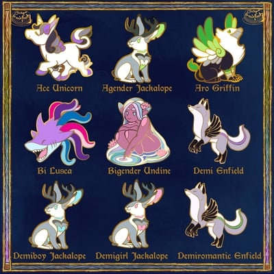 Legendary Pride Pins, Flags A-D