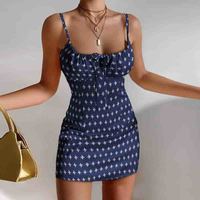 Printing Sling Sleeveless Dress - Thumbnail 1