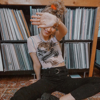 Cute Sexy Dragon Mesh Transparent See Through Crop Top Shirt Tee T-shirt E-Girl Kawaii Korean Japanese Harajuku Chinese Retro Streetwear Aesthetic - Thumbnail 2