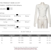 Cute Sexy Transparent See Through Crop Top Long Sleeve Shirt Tee T-shirt E-Girl Kawaii Korean Japanese Harajuku Chinese Retro Streetwear Aesthetic - Thumbnail 2