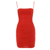 Solid Color Sling High Waist Sleeveless Dress - Thumbnail 3