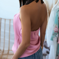 Sexy Temperament Backless Sling Sleeveless Top - Thumbnail 5
