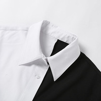 Cute Sexy Black White Patchwork Casual Crop Short Sleeve Shirt Tee T-shirt E-Girl Kawaii Korean Japanese Harajuku Chinese Retro Streetwear Aesthetic - Thumbnail 8