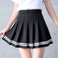 Cute Preppy Sailor School Uniform Pleated High Waist Mini Skirt Bottom E-Girl Kawaii Korean Japanese Harajuku Chinese Retro Streetwear Aesthetic - Thumbnail 2