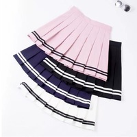 Cute Preppy Sailor School Uniform Pleated High Waist Mini Skirt Bottom E-Girl Kawaii Korean Japanese Harajuku Chinese Retro Streetwear Aesthetic - Thumbnail 6