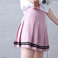 Cute Preppy Sailor School Uniform Pleated High Waist Mini Skirt Bottom E-Girl Kawaii Korean Japanese Harajuku Chinese Retro Streetwear Aesthetic - Thumbnail 7