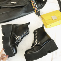 Punk Rivets Chunky Platform Women's Boots  - Thumbnail 2