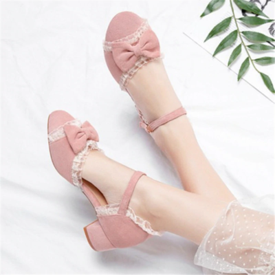  sweet lolita ruffles bowknot ankle strap shoes - Thumbnail 3