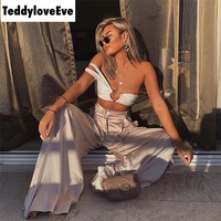 Cute Sexy Solid Color Metal Tube Strap Crop Top Camisole Shirt Tee T-shirt E-Girl Kawaii Korean Japanese Harajuku Chinese Retro Streetwear Aesthetic - Thumbnail 6