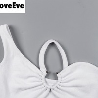 Cute Sexy Solid Color Metal Tube Strap Crop Top Camisole Shirt Tee T-shirt E-Girl Kawaii Korean Japanese Harajuku Chinese Retro Streetwear Aesthetic - Thumbnail 7