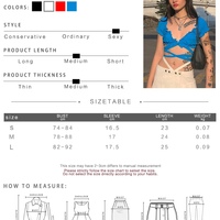 Cute Sexy Solid Color Bandage Cross Tie Up Crop Top Shirt Tee T-shirt E-Girl Kawaii Korean Japanese Harajuku Chinese Retro Streetwear Aesthetic - Thumbnail 2