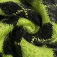 Cute Checkered Vintage Knit Cardigan Sweater Top Shirt Winter Autumn E-Girl Kawaii Korean Japanese Harajuku Chinese Retro Streetwear - Thumbnail 5