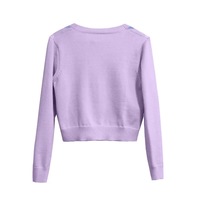 Cute Pink Geometrical Chic Vintage Knit Cardigan Sweater Top Shirt Winter Autumn E-Girl Kawaii Korean Japanese Harajuku Chinese Retro Streetwear - Thumbnail 4