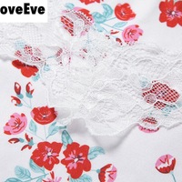 Cute Sexy Summer Boho Lace Graphic Lace Up Elegant Mini Bodycon Dress E-Girl Kawaii Korean Japanese Harajuku Chinese Retro Streetwear - Thumbnail 8