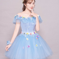 Cute tulle lace short prom dress party dress - Thumbnail 4