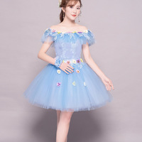 Cute tulle lace short prom dress party dress - Thumbnail 5
