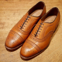 New Bespoke Men Tan Ankle Lace Up Leather Shoes - Thumbnail 4