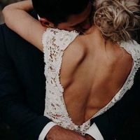 Gorgeous Sheath V Neck Cap Sleeves Lace Wedding Dresses, Elegant Wedding Gowns - Thumbnail 2