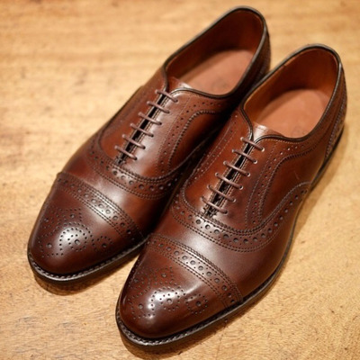 New bespoke men brown ankle lace up leather shoes