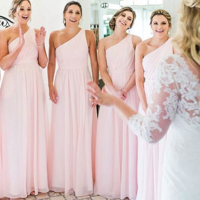 One shoulder long bridesmaid dresses under 100 - Thumbnail 4