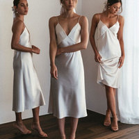 Tea Length Casual Bridesmaid Dresses for Wedding Party - Thumbnail 1